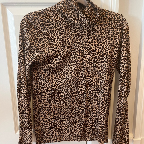 J Crew: Leopard Turtleneck (size XS) - Picture 2 of 3